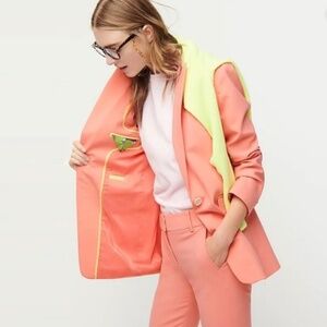 J.Crew Parke Blazer in Italian Wool NWT Coral Size 10